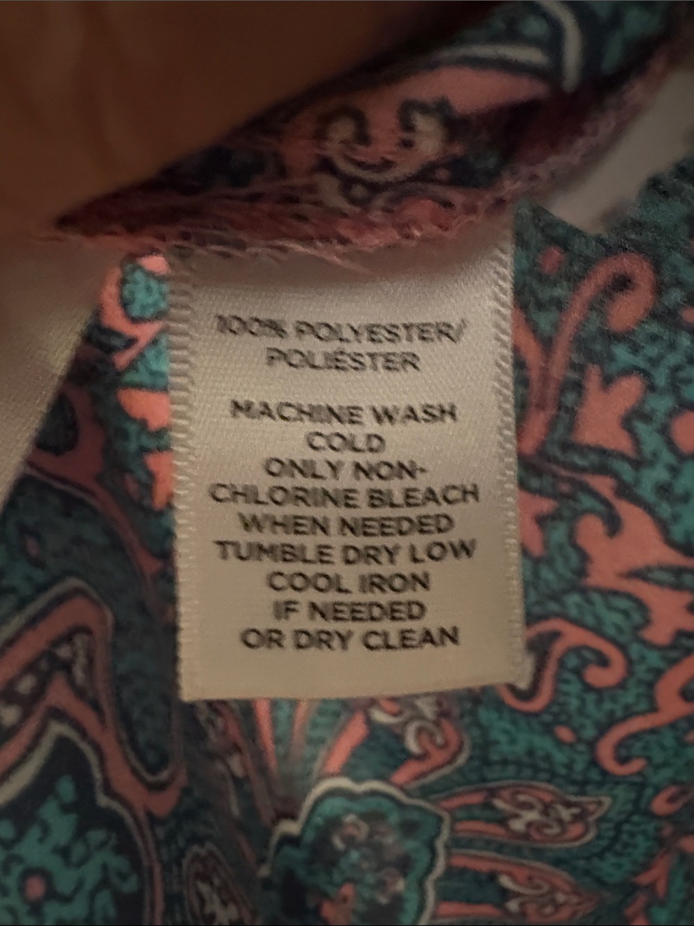 LOFT Teal and Pink Paisley Flutter-Sleeve Tank - Picture 7 of 11
